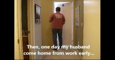 wife watches husband jerk off